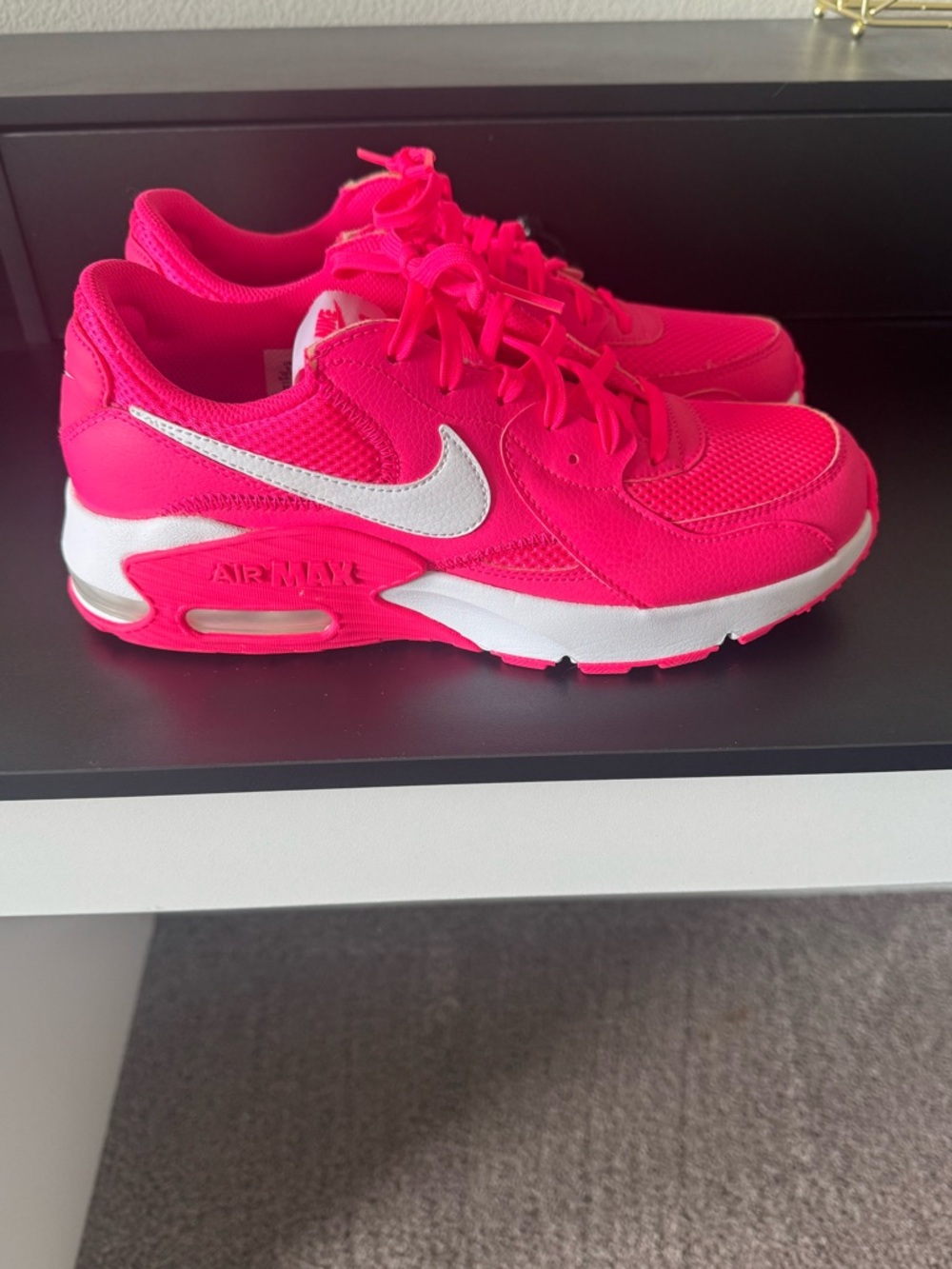 Nike Air Max Neon Pink and White Athletic Sneakers